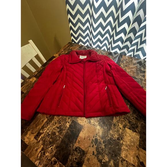 Nine West Red Down Puffer Jacket - Picture 6 of 13